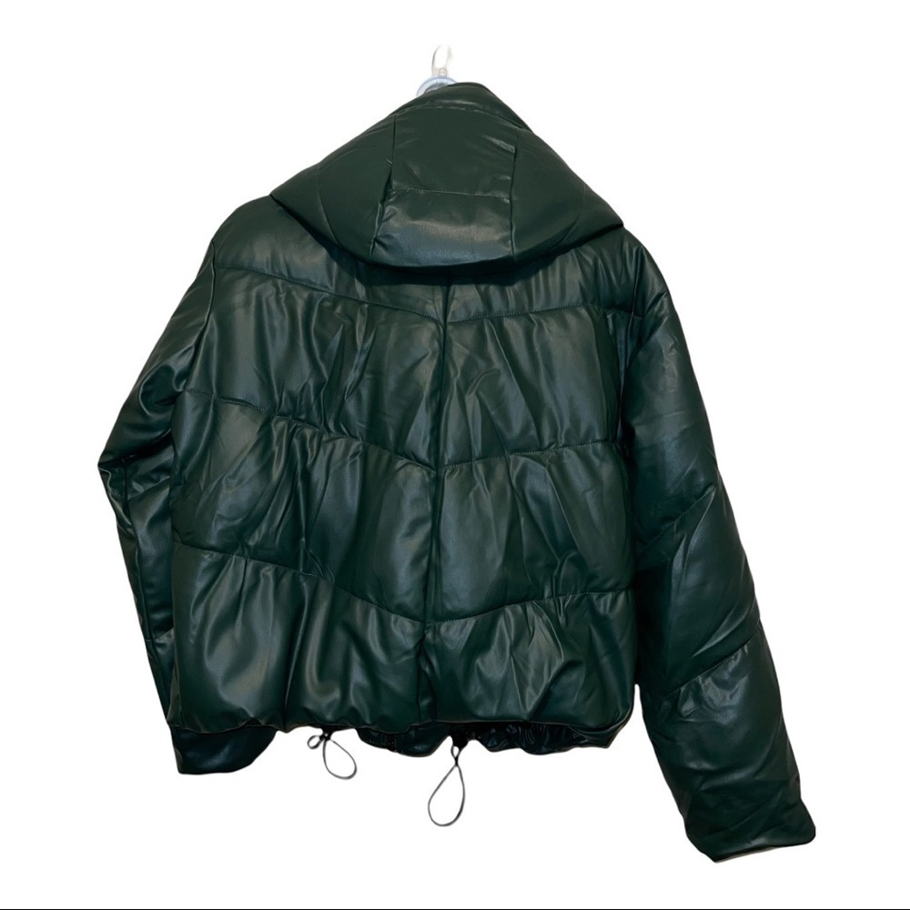 NWT Zara Faux Leather Puffer Women Jacket Size XS - Picture 4 of 8
